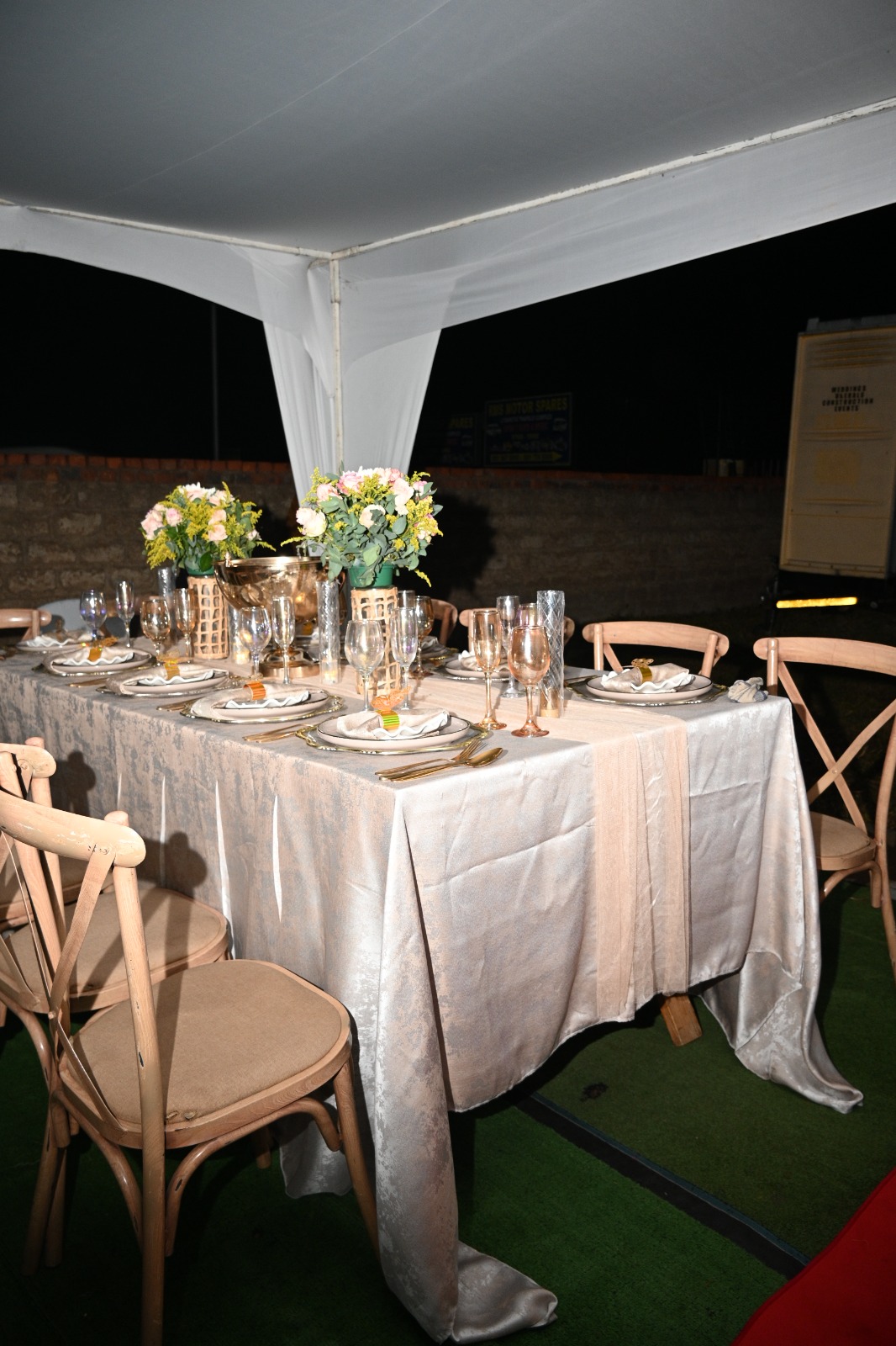 Night outdoor luxury event decoration – NCK Enterprise Gauteng